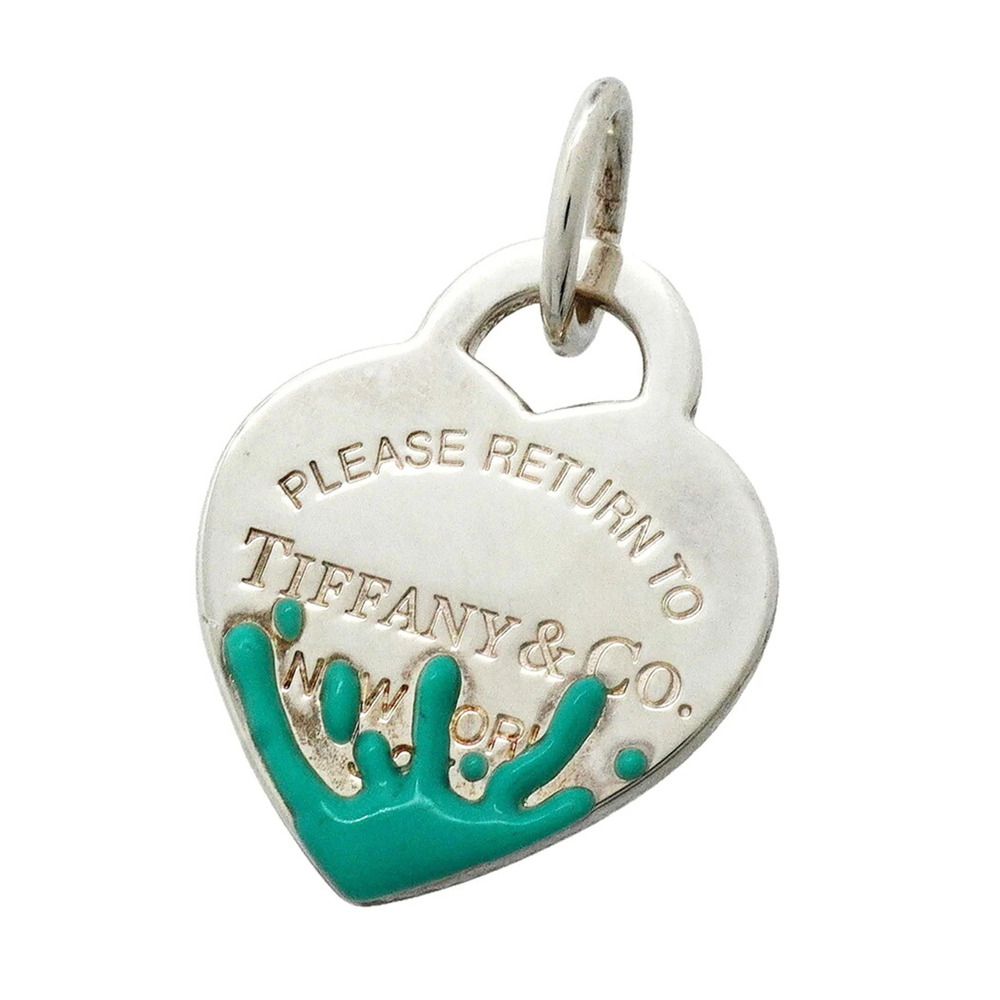 Tiffany & Co. Return to Color Splash Pendant Top, Sterling Silver 925, Blue, ...